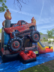 IMG 9172 1701994894 WC2 MONSTER TRUCK BOUNCE HOUSE WITH SLIDE (Water or Dry Slid