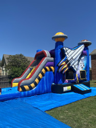 WC7 SPACE SHIP BOUNCE HOUSE WITH SLIDE (Water or Dry Slide)