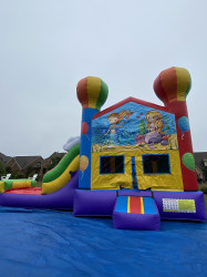 WC3 COLOR FUN BOUNCE HOUSE WITH SLIDE (Water or Dry Sl