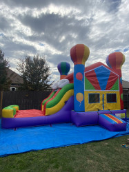 WC3 COLOR FUN BOUNCE HOUSE WITH SLIDE (Water or Dry Sl