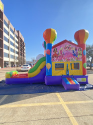 WC3 COLOR FUN BOUNCE HOUSE WITH SLIDE (Water or Dry Sl