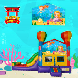 WC3 COLOR FUN BOUNCE HOUSE WITH SLIDE (Water or Dry Sl