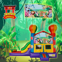 WC3 COLOR FUN BOUNCE HOUSE WITH SLIDE (Water or Dry Sl