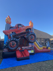 IMG 8799 1701994895 WC2 MONSTER TRUCK BOUNCE HOUSE WITH SLIDE (Water or Dry Slid