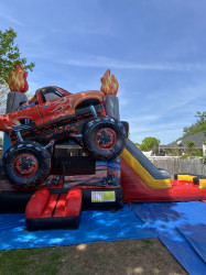 IMG 9174 1701994894 WC2 MONSTER TRUCK BOUNCE HOUSE WITH SLIDE (Water or Dry Slid