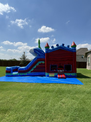 WC8 VOLCANO DUAL LANE COMBO BOUNCE HOUSE (Water or Dry Slide