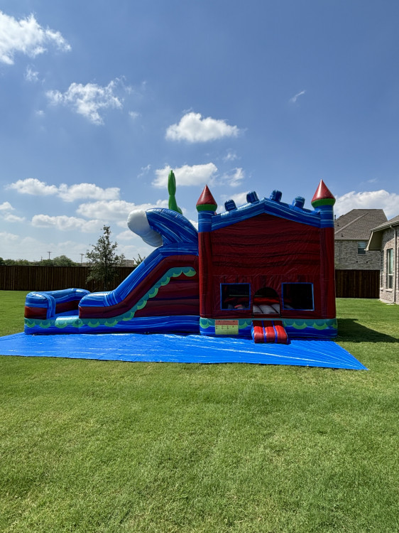 WC8 VOLCANO DUAL LANE COMBO BOUNCE HOUSE (Water or Dry Slide
