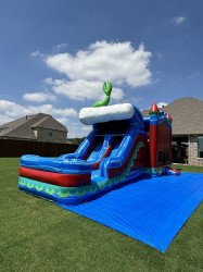 WC8 VOLCANO DUAL LANE COMBO BOUNCE HOUSE (Water or Dry Slide
