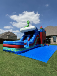 WC8 VOLCANO DUAL LANE COMBO BOUNCE HOUSE (Water or Dry Slide