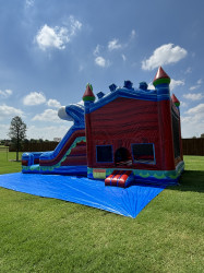 WC8 VOLCANO DUAL LANE COMBO BOUNCE HOUSE (Water or Dry Slide