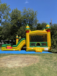 WC5 AFRICA SAFARI DUAL LANE COMBO BOUNCE HOUSE WITH SLIDE (W