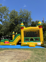 WC5 AFRICA SAFARI DUAL LANE COMBO BOUNCE HOUSE WITH SLIDE (W