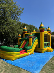 WC5 AFRICA SAFARI DUAL LANE COMBO BOUNCE HOUSE WITH SLIDE (W