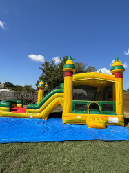 WC5 AFRICA SAFARI DUAL LANE COMBO BOUNCE HOUSE WITH SLIDE (W