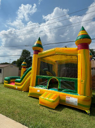 WC5 AFRICA SAFARI DUAL LANE COMBO BOUNCE HOUSE WITH SLIDE (W