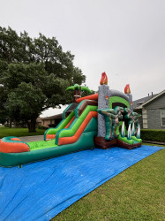 WC4 DINOSAUR JUMP BOUNCE HOUSE WITH SLIDE (Water or Dry Slid