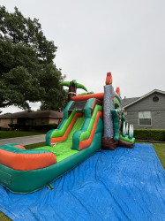 WC4 DINOSAUR JUMP BOUNCE HOUSE WITH SLIDE (Water or Dry Slid