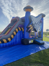 SPACE SHIP BOUNCE HOUSE WITH SLIDE (Water or Dry Slide)