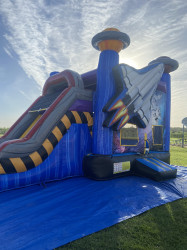 SPACE SHIP BOUNCE HOUSE WITH SLIDE (Water or Dry Slide)