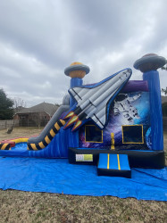 SPACE SHIP BOUNCE HOUSE WITH SLIDE (Water or Dry Slide)