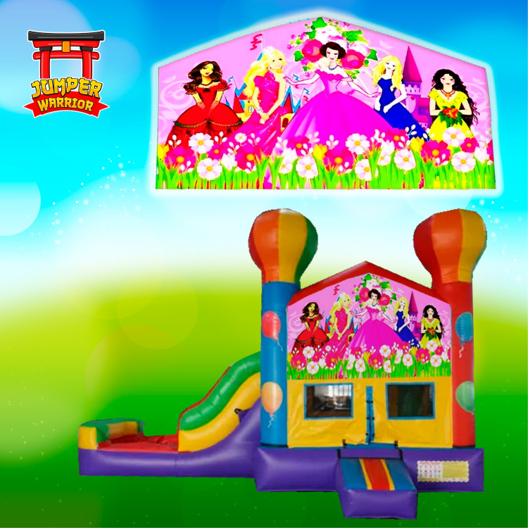 WC3.1 PRINCESS BOUNCE HOUSE WITH SLIDE (Water or Dry Sl