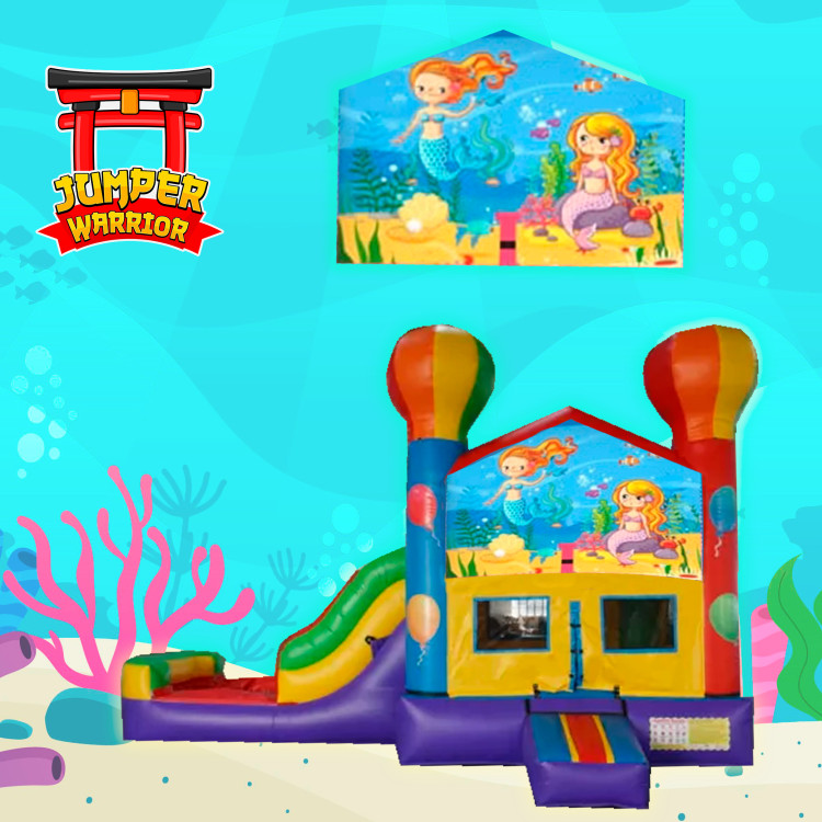 MERMAID THEME BOUNCE HOUSE WITH SLIDE (Water or D