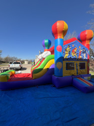 SPORT THEME BOUNCE HOUSE WITH SLIDE (Water or Dry Sl