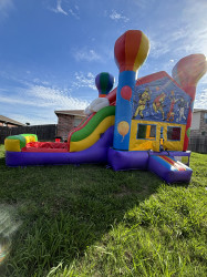 SPORT THEME BOUNCE HOUSE WITH SLIDE (Water or Dry Sl