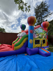 ANIMALS ZOO  THEME BOUNCE HOUSE WITH SLIDE (Water or D