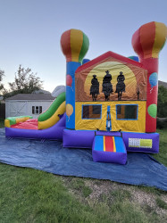 WESTERN THEME BOUNCE HOUSE WITH SLIDE (Water or D