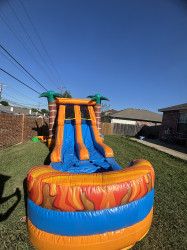 PALM TREES CALIFORNIA DUAL LANE COMBO BOUNCE HOUSE (Water