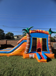 PALM TREES CALIFORNIA DUAL LANE COMBO BOUNCE HOUSE (Water