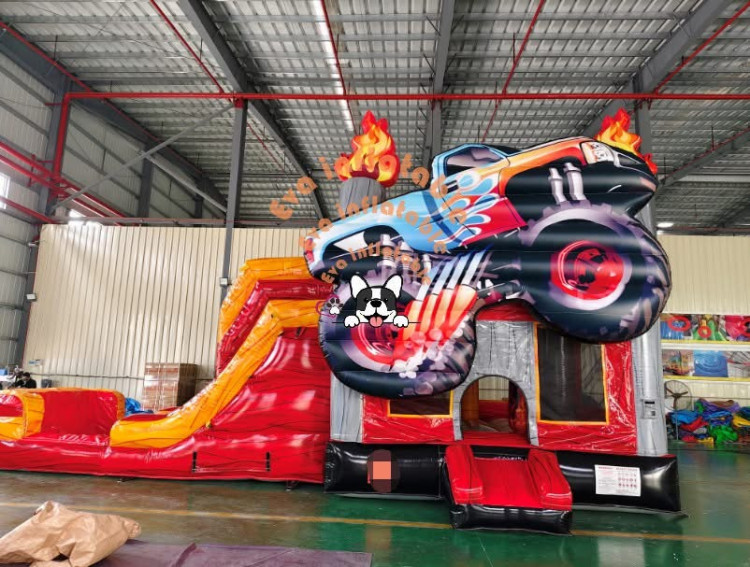 WC2.2 MONSTER TRUCK DUAL LANE BOUNCE HOUSE (Water or Dry WC2.2 MONSTER TRUCK DUAL LANE BOUNCE HOUSE (Water or Dry