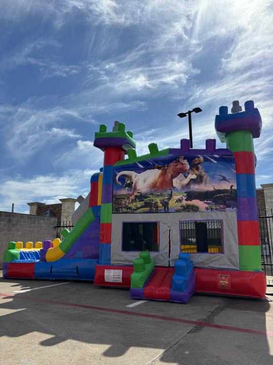 DINOSAUR DUAL LANE BOUNCE HOUSE