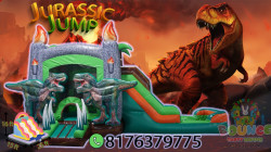 DINOSAUR JUMP BOUNCE HOUSE WITH SLIDE (Water or Dry Slid