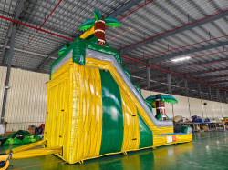 WATERSLIDE 20 FT DUAL LANE TROPICAL PALM TREES