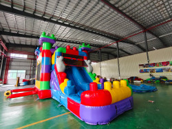 LEGO DUAL LANE BOUNCE HOUSE (Water or Dry