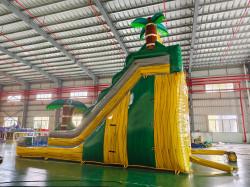 WATERSLIDE 20 FT DUAL LANE TROPICAL PALM TREES