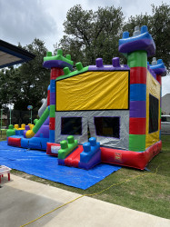 LEGO DUAL LANE BOUNCE HOUSE (Water or Dry