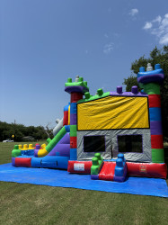 LEGO DUAL LANE BOUNCE HOUSE (Water or Dry