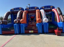 3 x 1 INFLATABLE GAMES (FOOTBALL, BASEBALL, BASKETBALL)